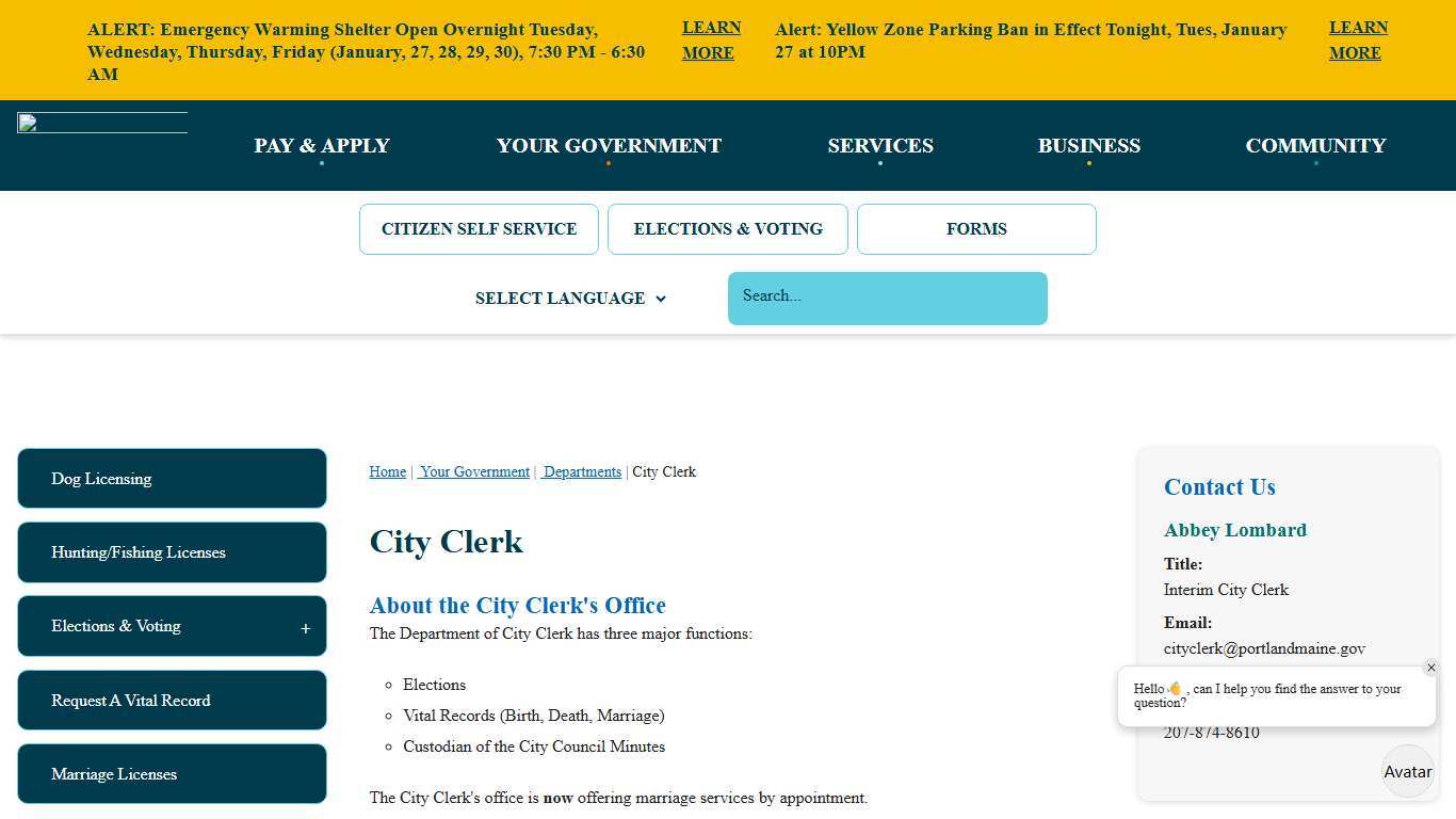 City Clerk Portland, ME - Official Website